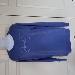 Under Armour Sweatshirt Size M Blue Fish Loose Fit Long Sleeve